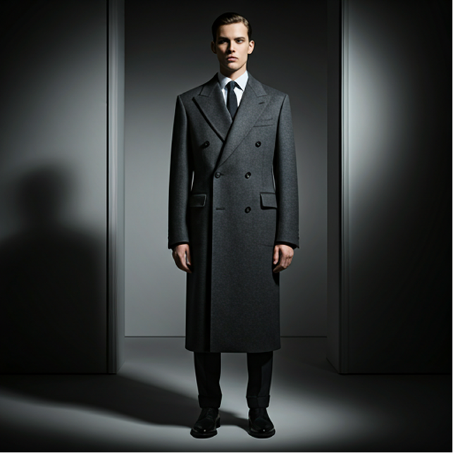 double breasted overcoat