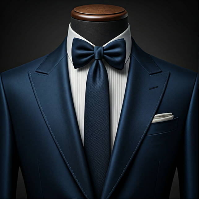 midnight blue silk tuxedo