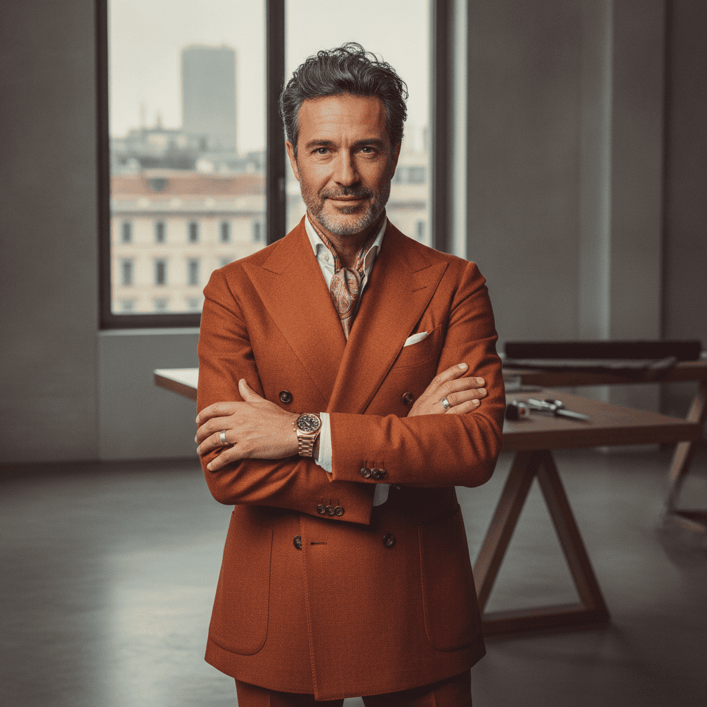 individual high end professional headshot of the first master tailor from the