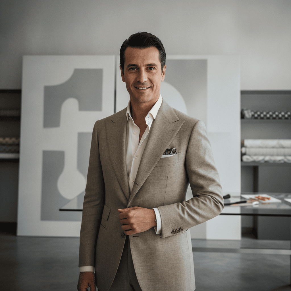 individual high end professional headshot of the third master tailor from the